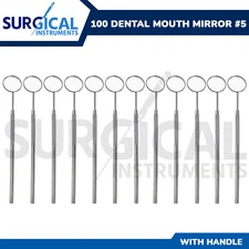 100 Dental Mirrors #5 Stainless steel Surgical Instruments