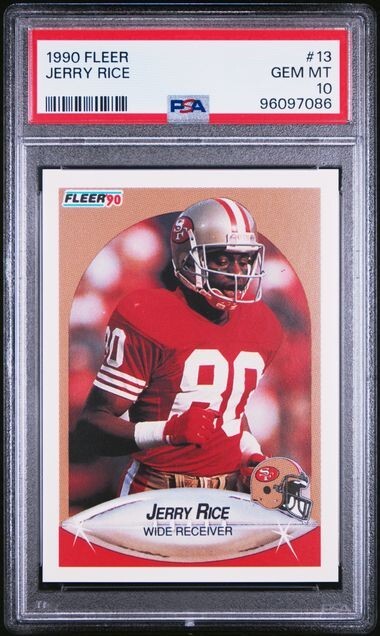 1990 Fleer Football #13 JERRY RICE PSA 10 GEM MT