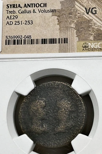 Syria Antioch Trebonianus Gallus & Volusian AE Octassarion AD 251-253  NGC VG