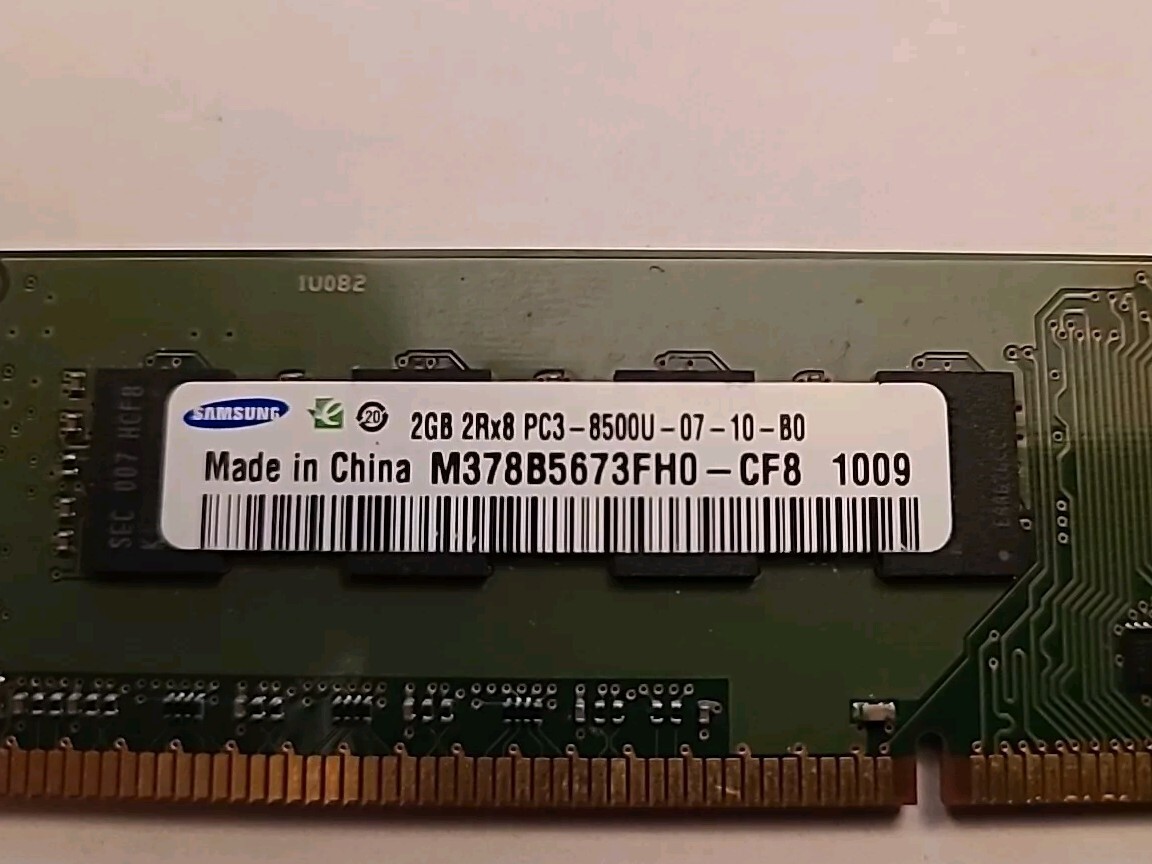 Samsung 2GB 2RX8 PC3-8500U 07-10-B0 DDR3 M378B5673FH0-CF8 1009 RAM