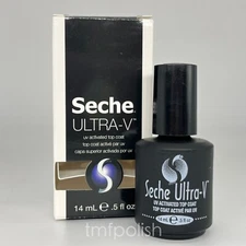 New in Box Seche Ultra-V UV Activated Gel Top Coat Nail Polish
