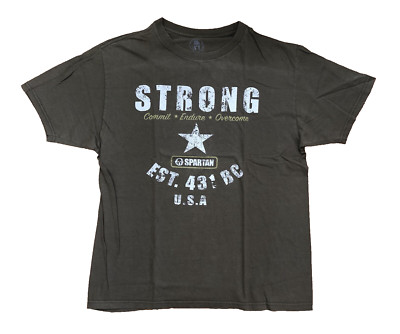   STRONG   Reebok Spartan Race Olive Green T-Shirt   Size M