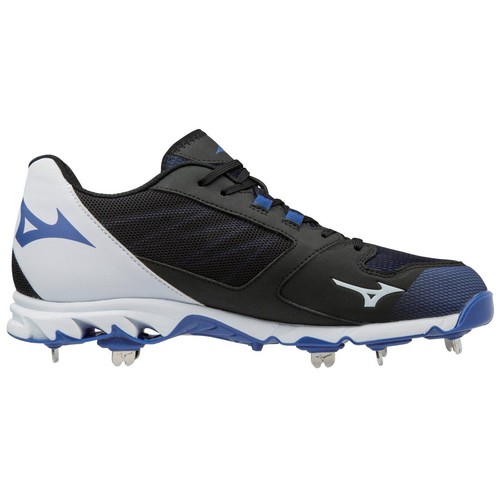 Mizuno Mens Dominant 2 Black/Royal Baseball Cleats Size 12.5