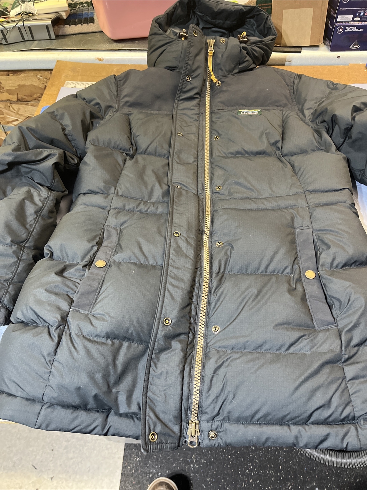 LL Bean Mountain Classic Down Parka Coat In Black NWOT Size L & M eBay