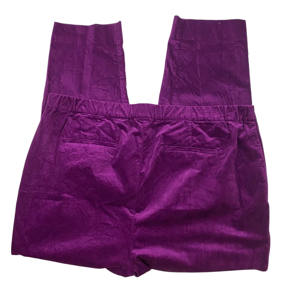 J. Jill Velveteen Women's side zip Pants Women's size 20 Plum - Image 2 of 3