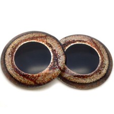 Pair Bearded Dragon Inspired Glass Eyes Jewelry Doll Taxidermy Flatback Cabochon