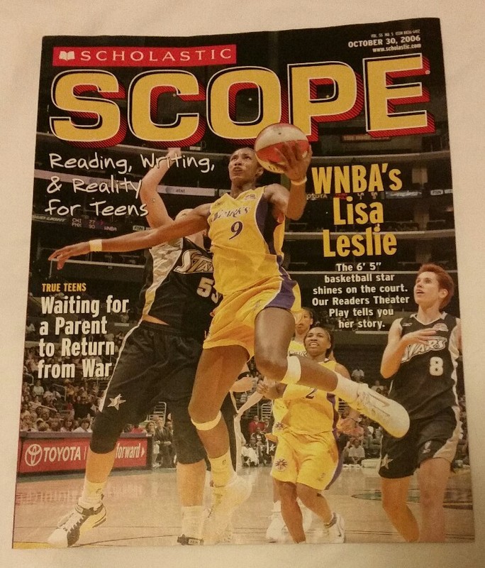 LISA LESLIE COVER OF SCHOLASTIC SCOPE MAGAZINE OCT 30, 2006 - LOS ANGELES SPARKS