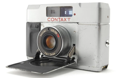 All Works 【Exc+5】 Contax T Silver Rangefinder 35mm Film Camera From Japan