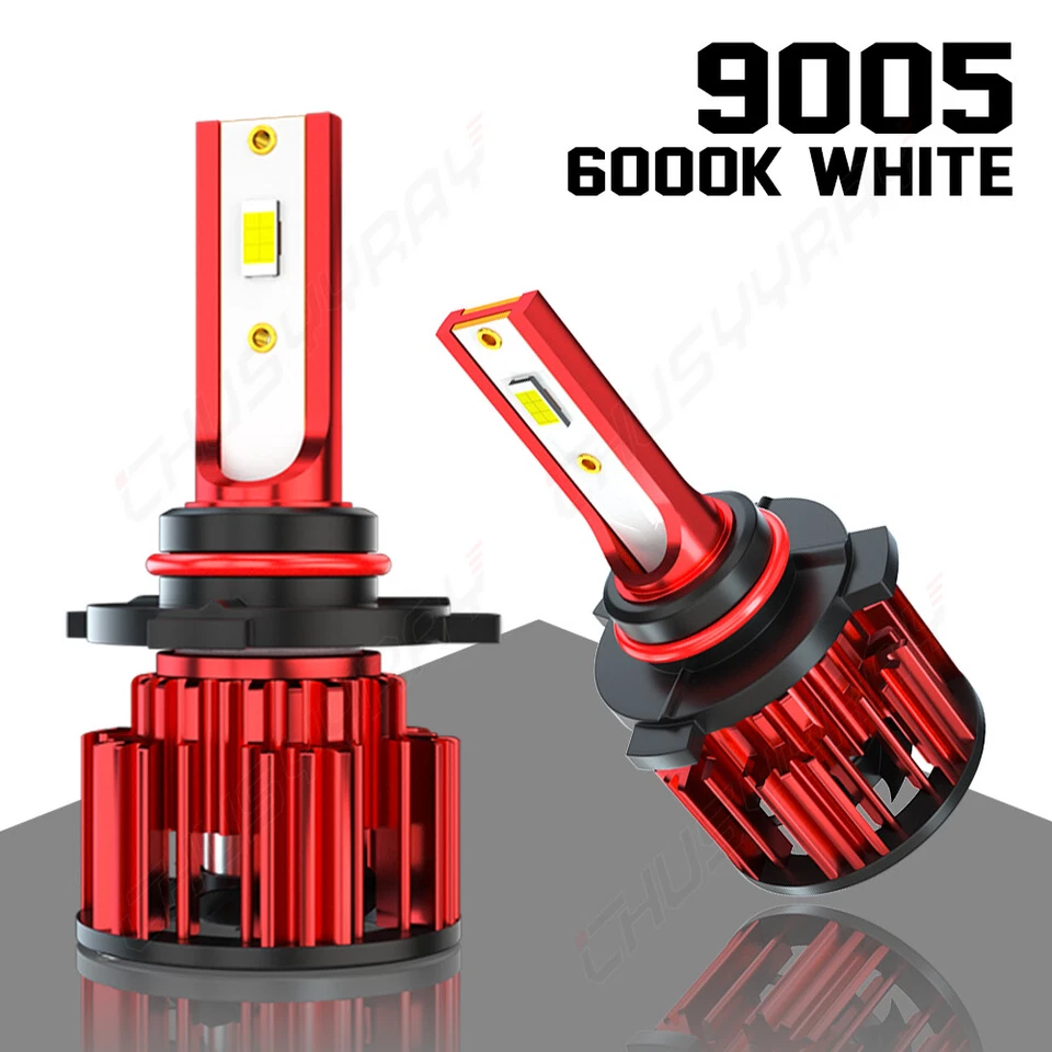 9005 9006 LED Combo Headlight Bulbs High Low Beam HID Xenon 6000K Super White - Image 4 of 4