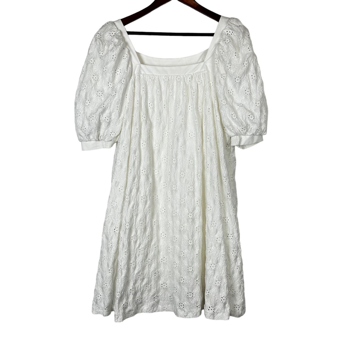 knee length dresses for ladies Delia's Plaid Puff Sleeve Babydoll Dress main image 1
