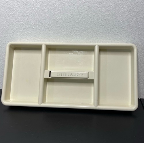 Bandeja de tocador Estēe Lauder vintage de exhibición de perfumes de maquillaje de Nueva York Londres - Imagen 1 de 5