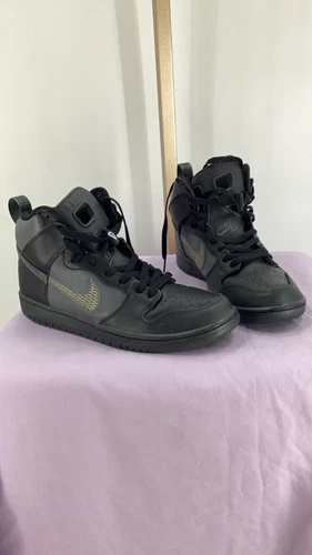 30. NIKE SB Dunk High Pro PRM FPAR QS Men's Sneaker Sz 10.5 in Black/Dark Grey