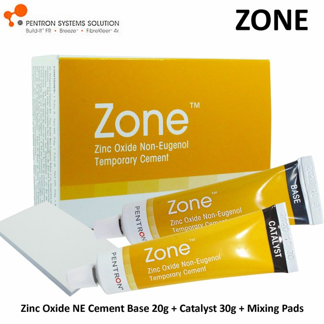 Dental Zone Zinc Oxide Non Eugenol Temporary Cement Crowns Bridges 50g