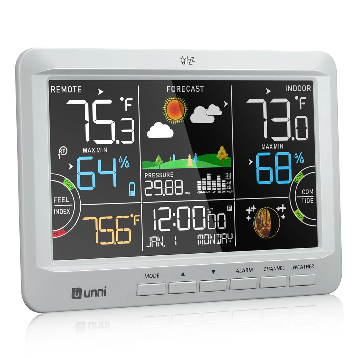 Weather Forecast Station Wireless Weather Station With Atomic Clock ...