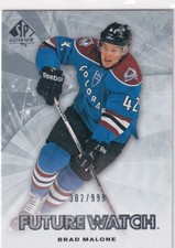 2011-12 UPPER DECK SP AUTHENTIC BRAD MALONE FUTURE WATCH /999