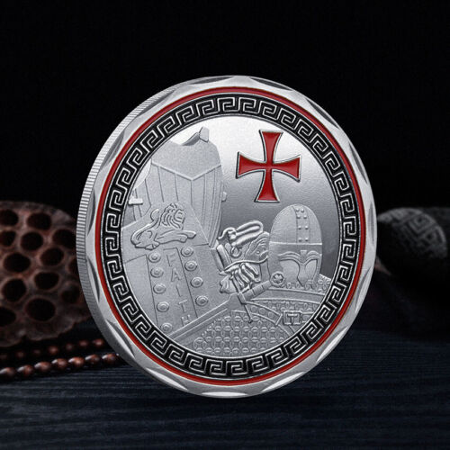 Silver Plated Put On the Full Armor of God knight Challenge Coin Pray Always - Picture 3 of 5