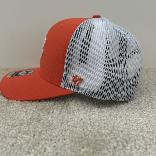 Clemson Tigers Hat ‘47 Brand Trucker Snapback Adjustable Orange White - Picture 6 of 12