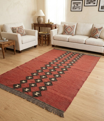 Wool Jute Vintage Kilim Rug moroccan navajo rug tribal southwestern kilim rug
