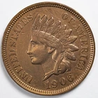 1906 Indian Head Penny Cent Extremely Fine (XF) (Cleaned)