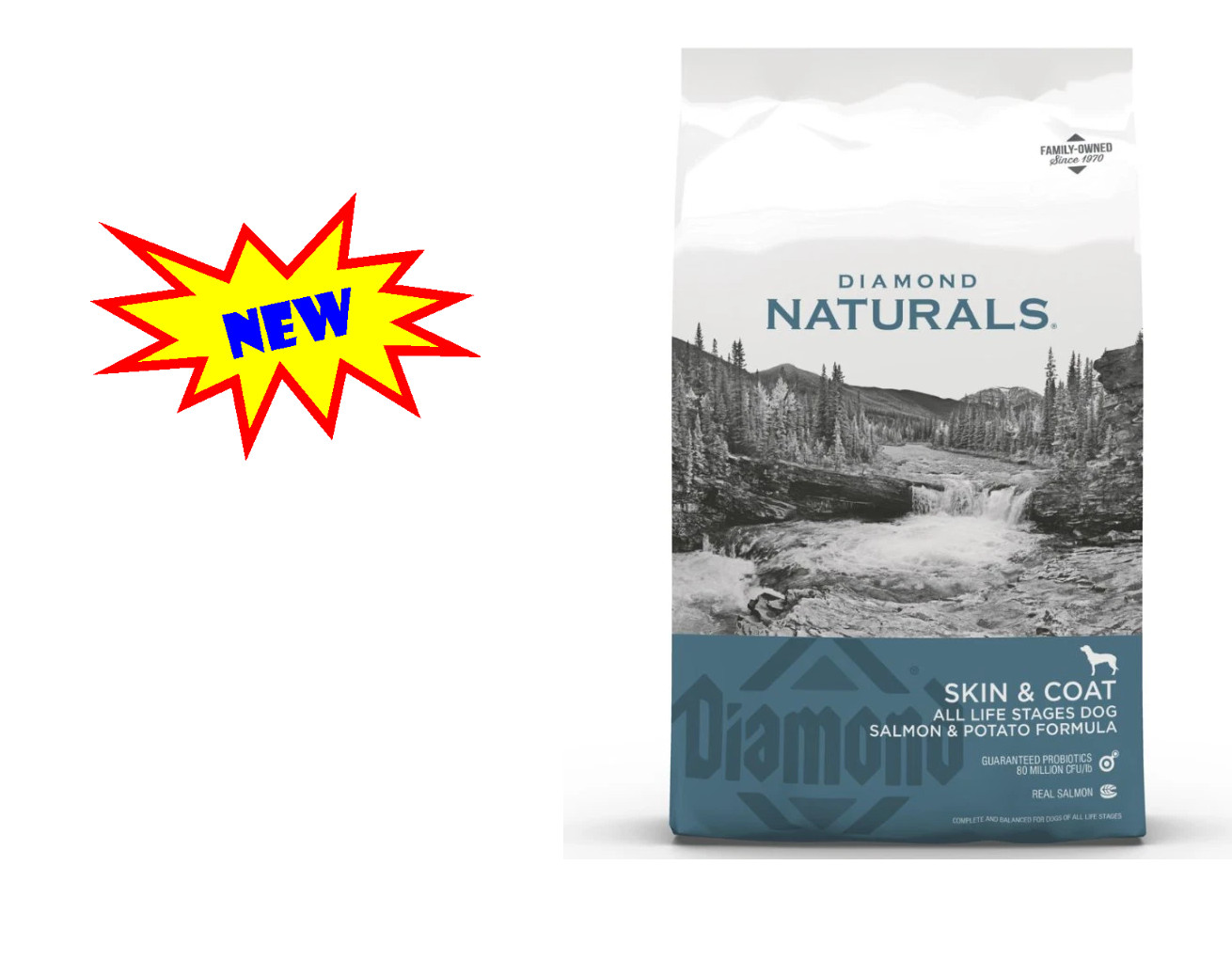 Diamond Naturals Skin & Coat All Life Stages Dry Dog Food-Salmon, Potato - 30 lb