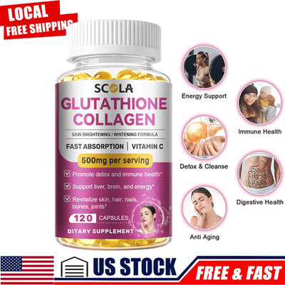 Glutathione Collagen Skin Brightening /Whitening Formula Support Skin,Hair,Nails