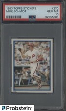 1983 Topps Stickers #270 Mike Schmidt HOF Philadelphia Phillies PSA 10 GEM MINT