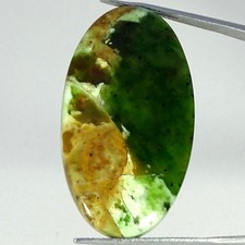 35.30Cts Natural Chrome Chalcedony Oval Cabochon Gemstone 22X39X5MM