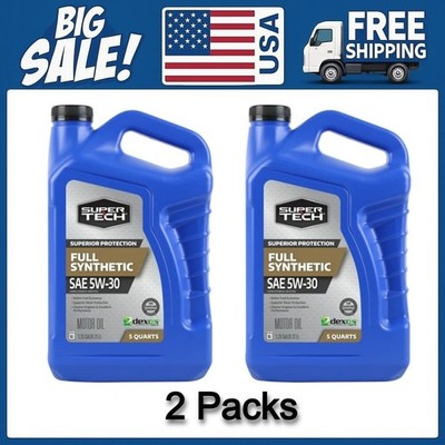  COMBO 2 PACK  Super Tech Full Synthetic SAE 5W-30 Motor Oil, 5 Quarts
