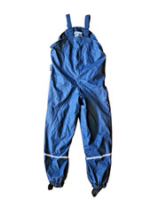Playshoes Regen-Matsch-Latz-Hose gummiert gefüttert Kinder Gr. 128 blau