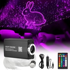 Headliner Star Light Kit Roof Twinkle Meteor Ceiling Lights Fiber Optic Car Usa