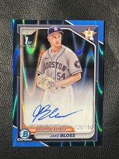 JAKE BLOSS 2024 Bowman Chrome Blue Raywave Refractor Auto 120/150 1st