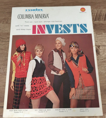 Fashion Ready to Make COLUMBIA MINERVA INVESTS Vests & Caps 1969 Leaflet 2517