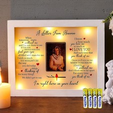 2 Pack WOODEXPE Sympathy Gift LED Memorial Shadow Boxes Keepsake Picture Fram...
