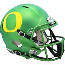 NCAA Oregon Ducks Apple Green Riddell Full Size Authentic SPEED Football Helmet