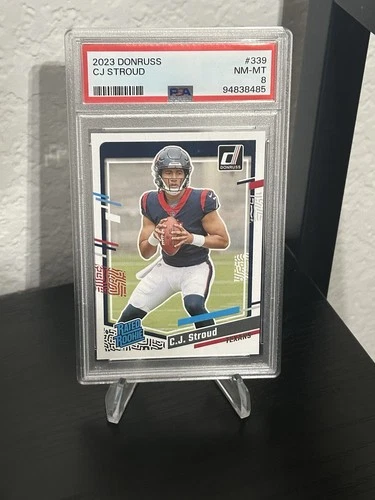 Panini 2023 Donruss Rated Rookie C.J. Stroud #339 PSA 8 Houston Texans