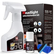 New Headlight Refurbishment Kit - Restore Polish Protect Foggy Car Headlights