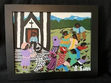 Church Scene by Bernice Sims Alabama Folk Outsider Art