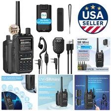 UV-5R Mini Radio Ham Radio Long Range Handheld Two Way Radio Dual PTT APP Progra