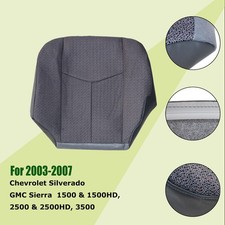 For 2003-2007 Chevy Silverado 1500 2500hd Driver Bottom Cloth Seat Cover Gray