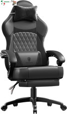 Sedia da gaming, ergonomica, in pelle PU, con supporto lombare, funzione massagg