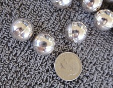 Larger 14mm Bench Made Beads Sterling Silver with Seam