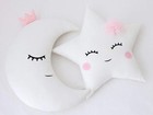 @ Tow Cute Moon Star Cot Cushion Pink Blush For Baby 320Gm