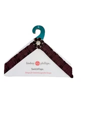New Switch Flops Straps by Lindsay Phillips Sophia Burgundy Large Floral Gems