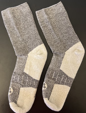 Nolunt Unisex Size XL Bamboo Diabetic Crew Compression Socks Heather Gray/Gray