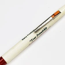 c1950s Capital Dairy Milk Butter Cream Red 2-Tone Scripto Advertise Pen 25111 G4