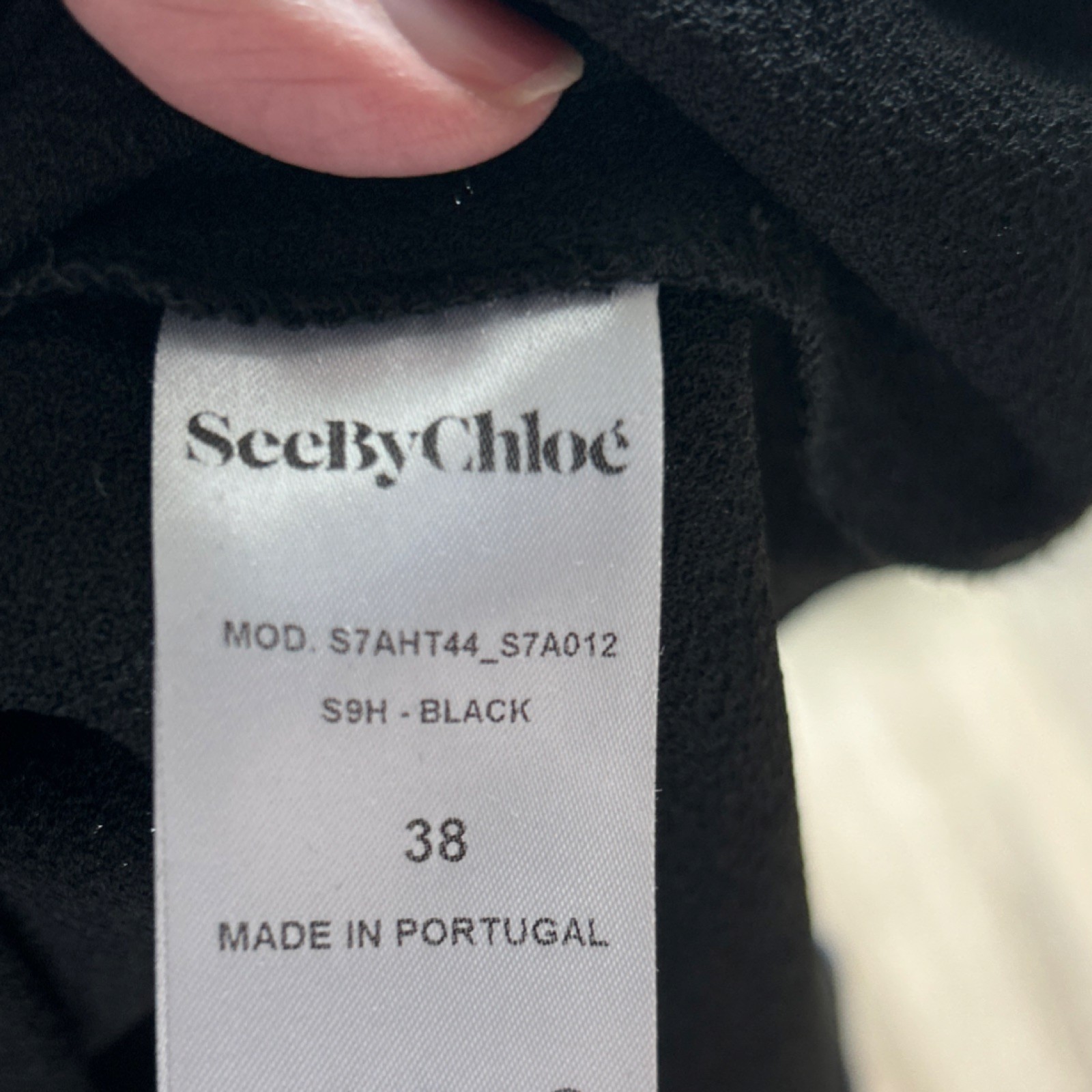 SeeByChloé Blue Solid Pattern Round Neck Regular … - image 5