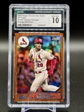 Topps 2022 Chrome Ben Baller Nolan Arenado Orange Refractor #87BC-5 17/25 CGC 10