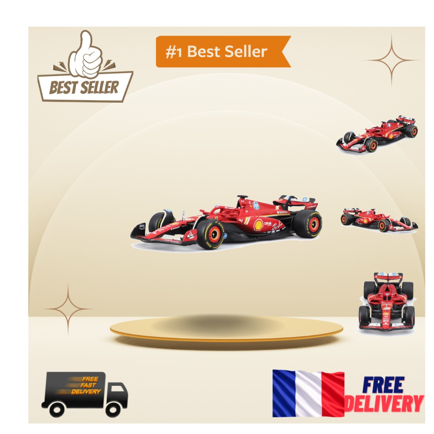 Ferrari SF-24 1:43 Charles Leclerc : réplique de collection haute précision pour passionnés