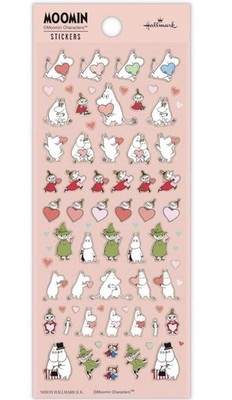 Moomin Valley Hallmark tiny sticker Little My Heart pink