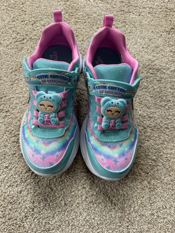 New Without Box Size 2.5 Kids Sketchers Cutie Critters Teal